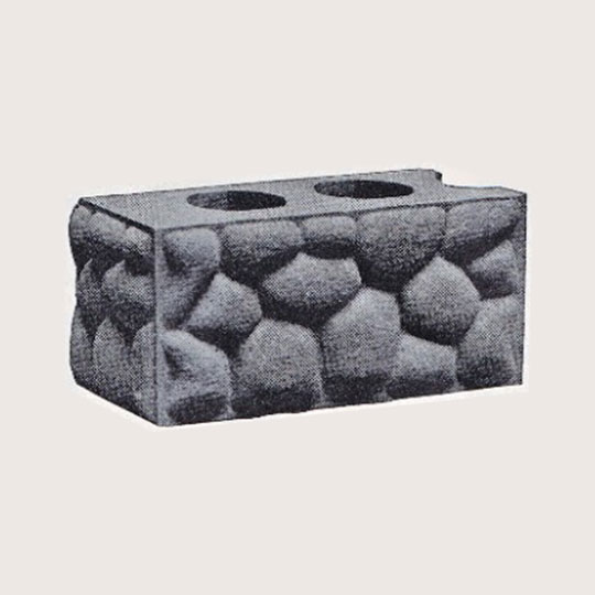 Illustration of cobblestone concrete block