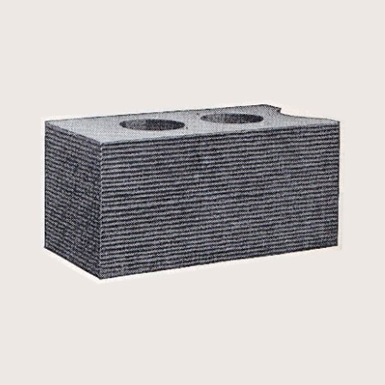 Illustration of horizontal tooled edge concrete block